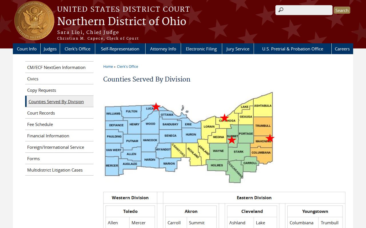 Van Wert County court docket federal Northern District division