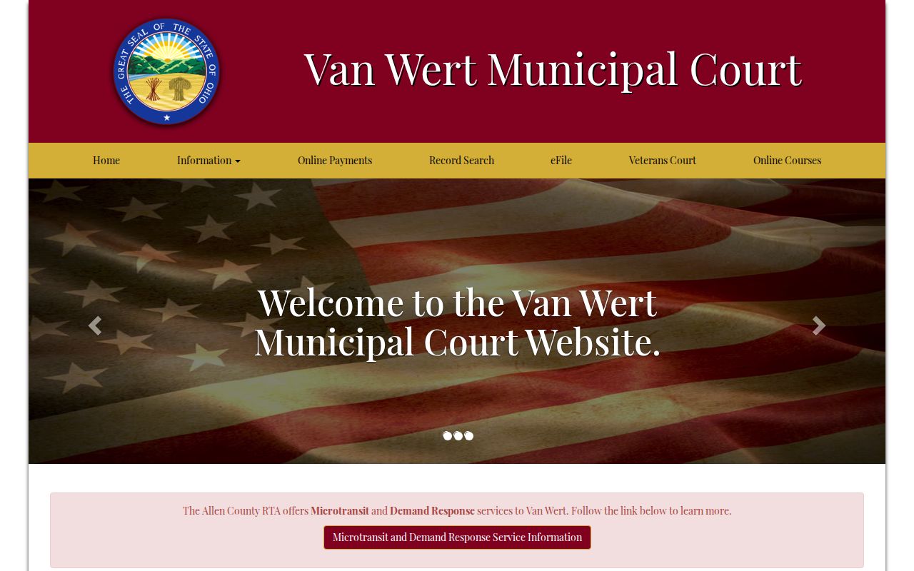 Van Wert County court docket Municipal Court public access